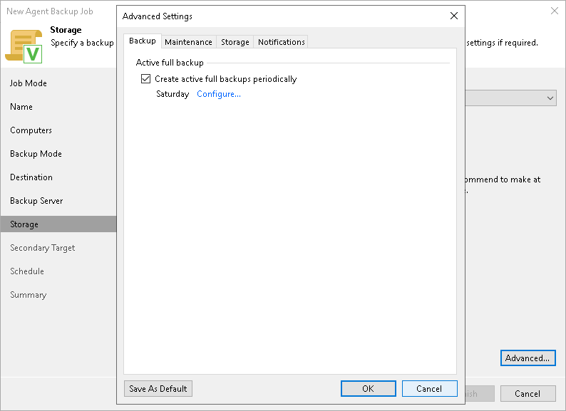 Backup Settings