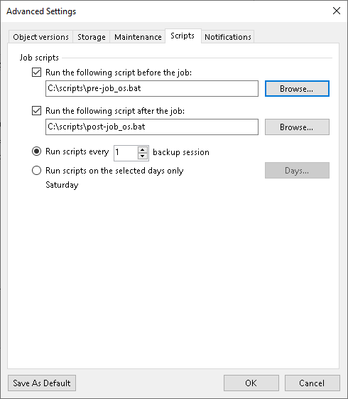 Script Settings